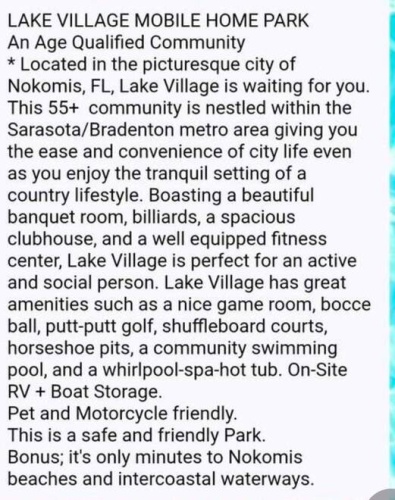181 4th St East, Nokomis, Florida 34275, 3 Bedroom Bedrooms, ,2 BathroomBathrooms,Mobile/manufactured,For Sale,4th St East,12047218